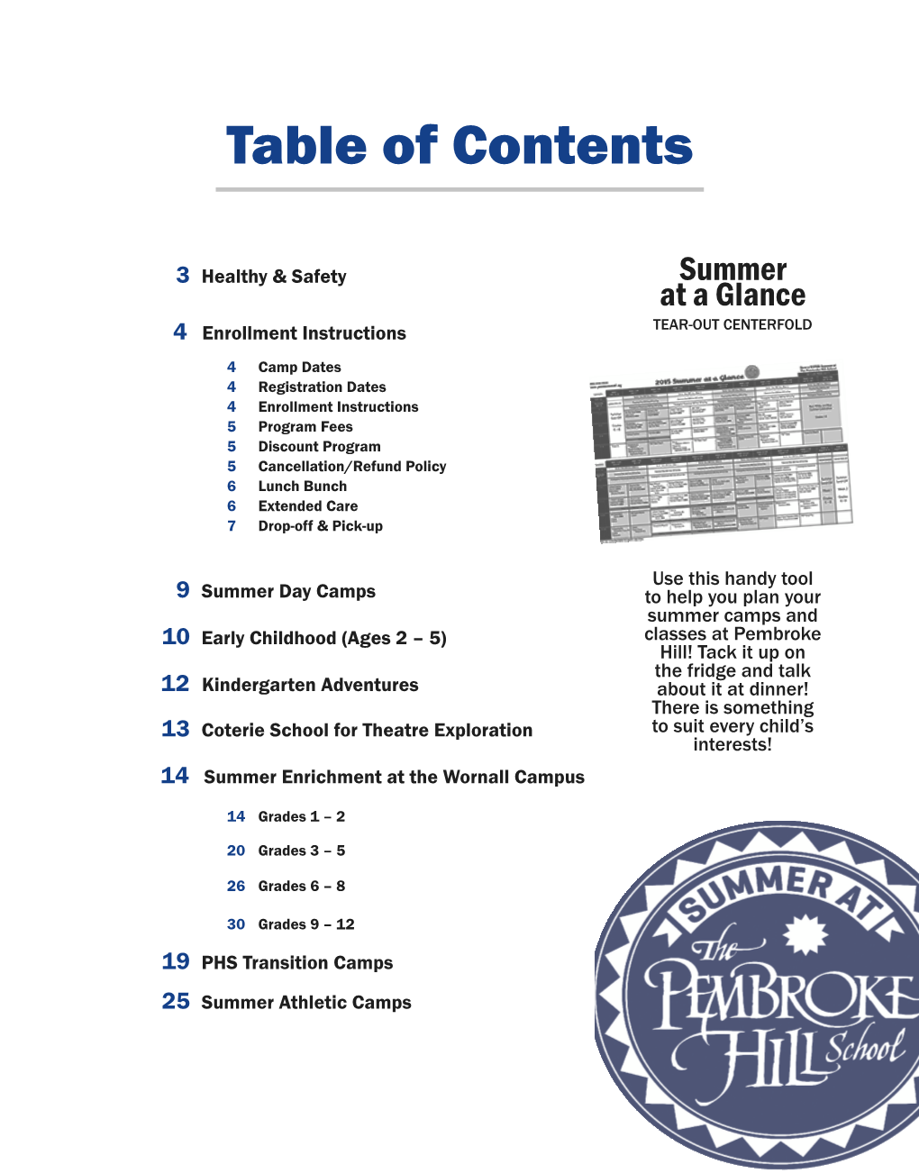 Table of Contents