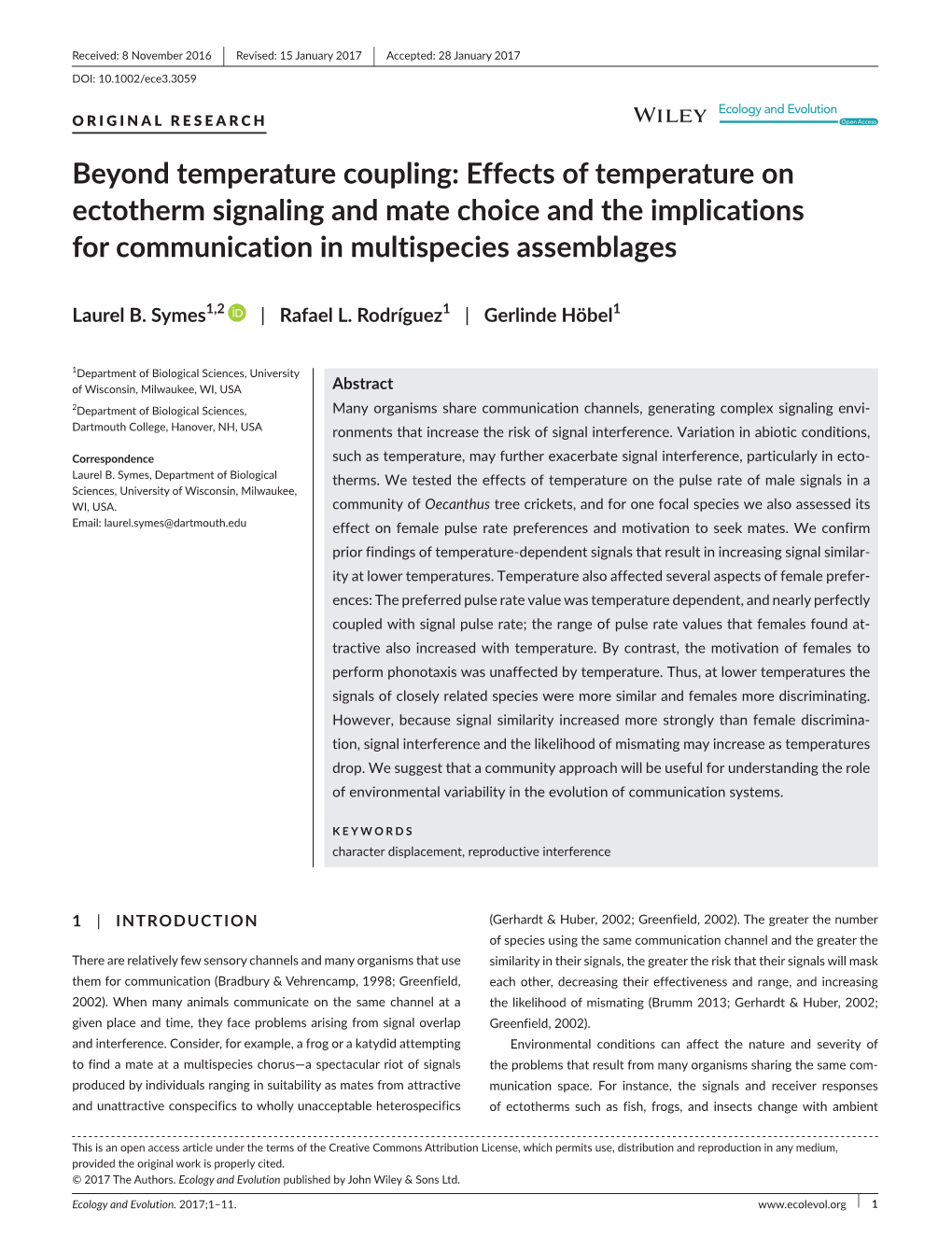 Beyond Temperature Coupling: Effects of Temperature on Ectotherm Signaling and Mate Choice and the Implications for Communication in Multispecies Assemblages