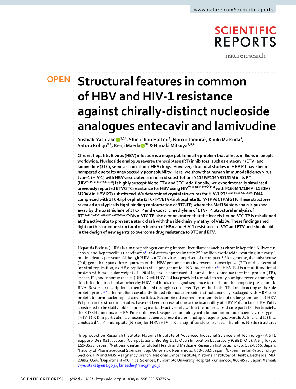 Structural Features in Common of HBV and HIV-1 Resistance Against