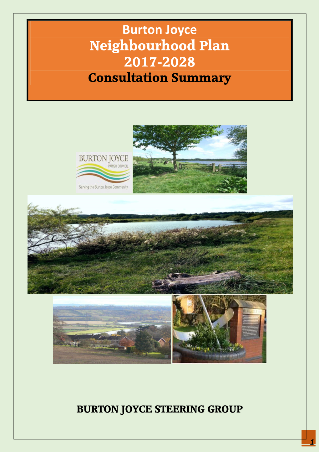 Burton Joyce Neighbourhood Plan 2017-2028 Consultation Summary