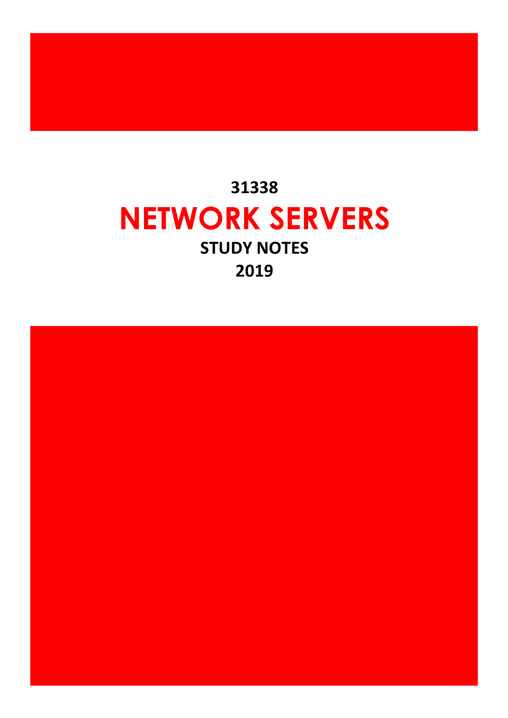 Network Servers Study Notes 2019