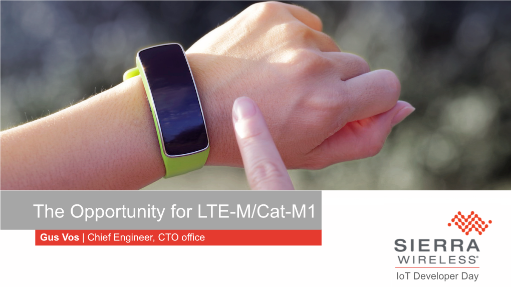 The Opportunity for LTE-M/Cat-M1
