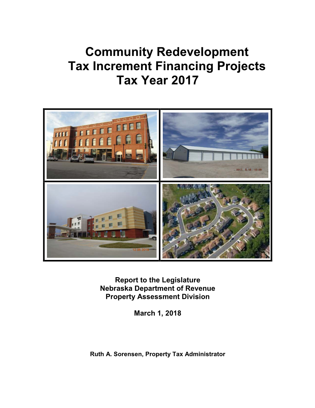 Community Redevelopment Tax Increment Financing Projects Tax Year 2017