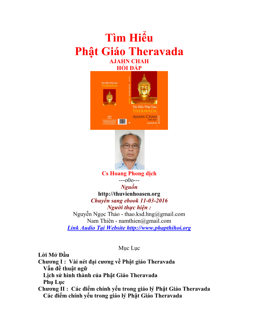 Tìm Hiểu Phật Giáo Theravada AJAHN CHAH HỎI ĐÁP