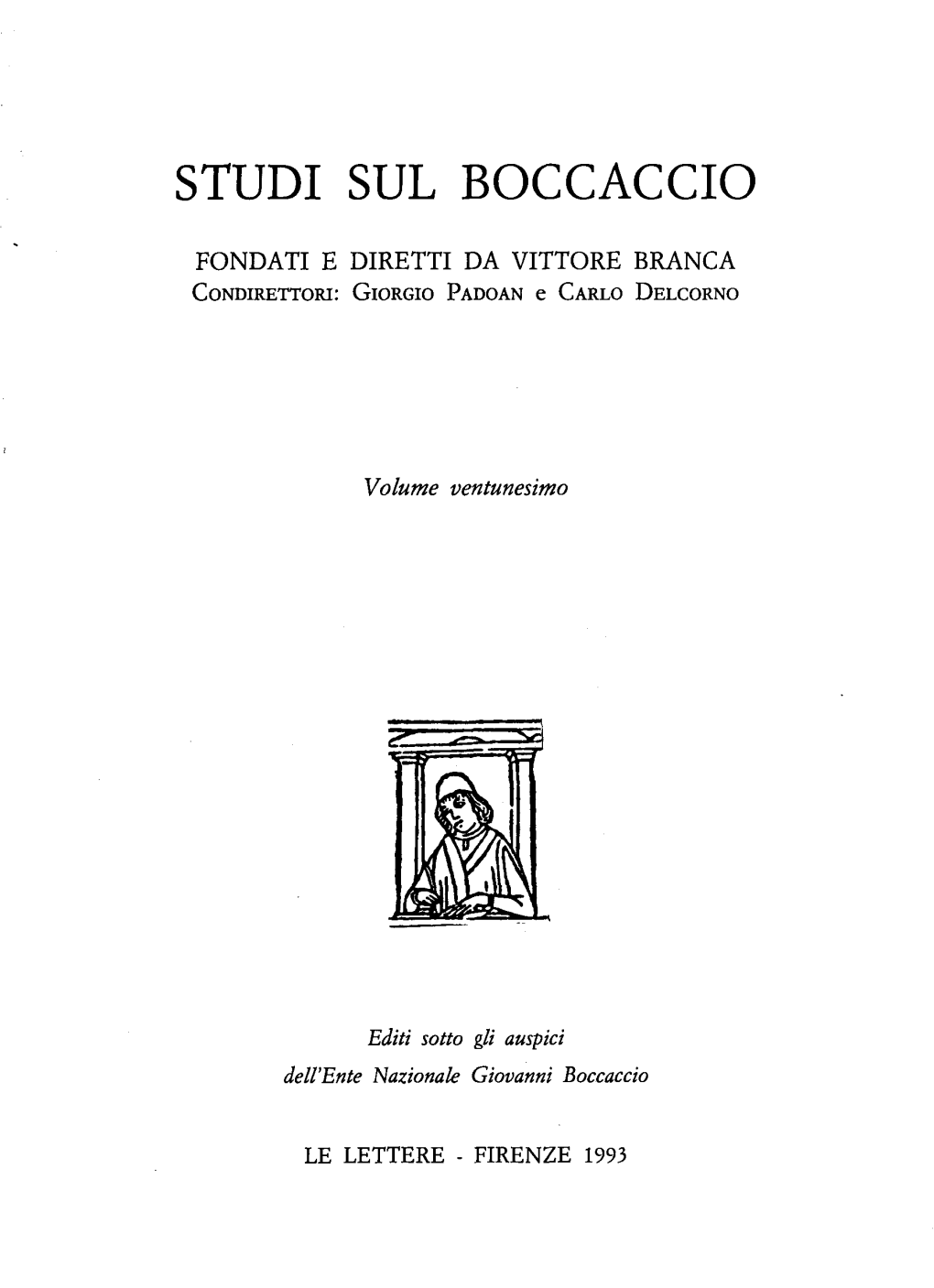 Studi Sul Boccaccio