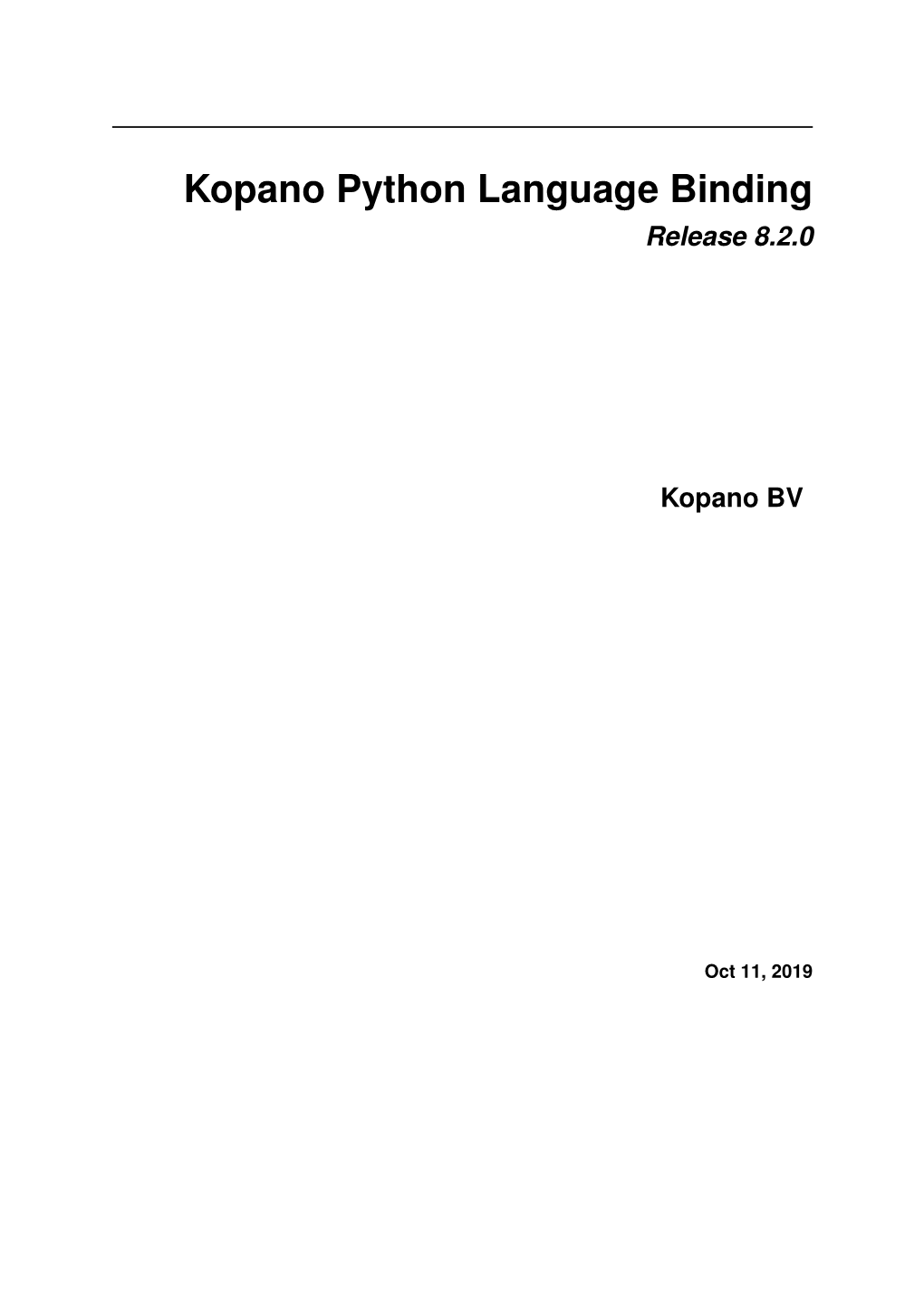 Kopano Python Language Binding Release 8.2.0