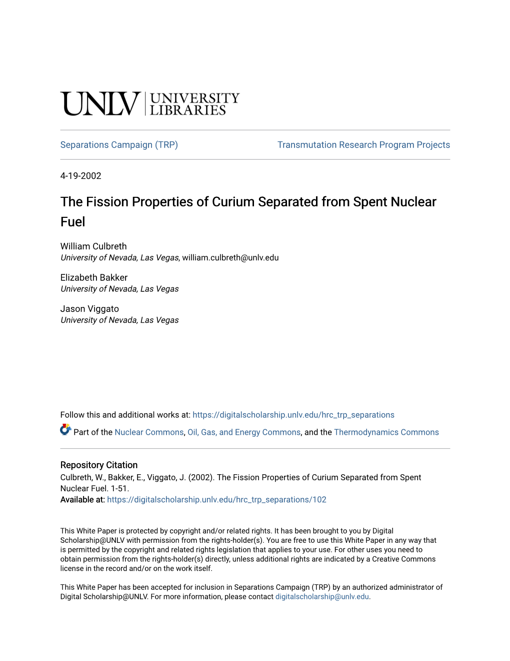 The Fission Properties of Curium Separated from Spent Nuclear Fuel