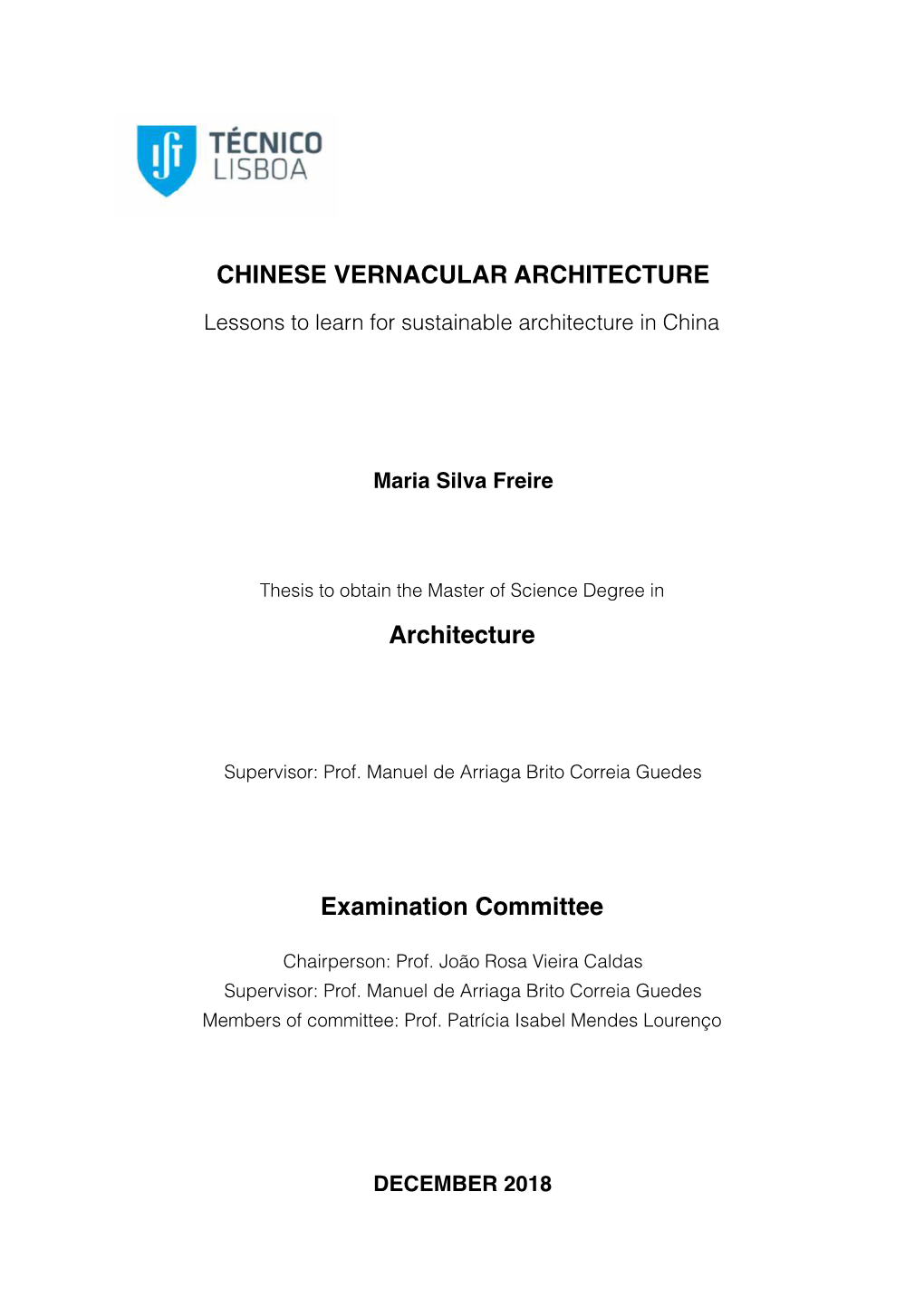 Chinese Vernacular Architecture