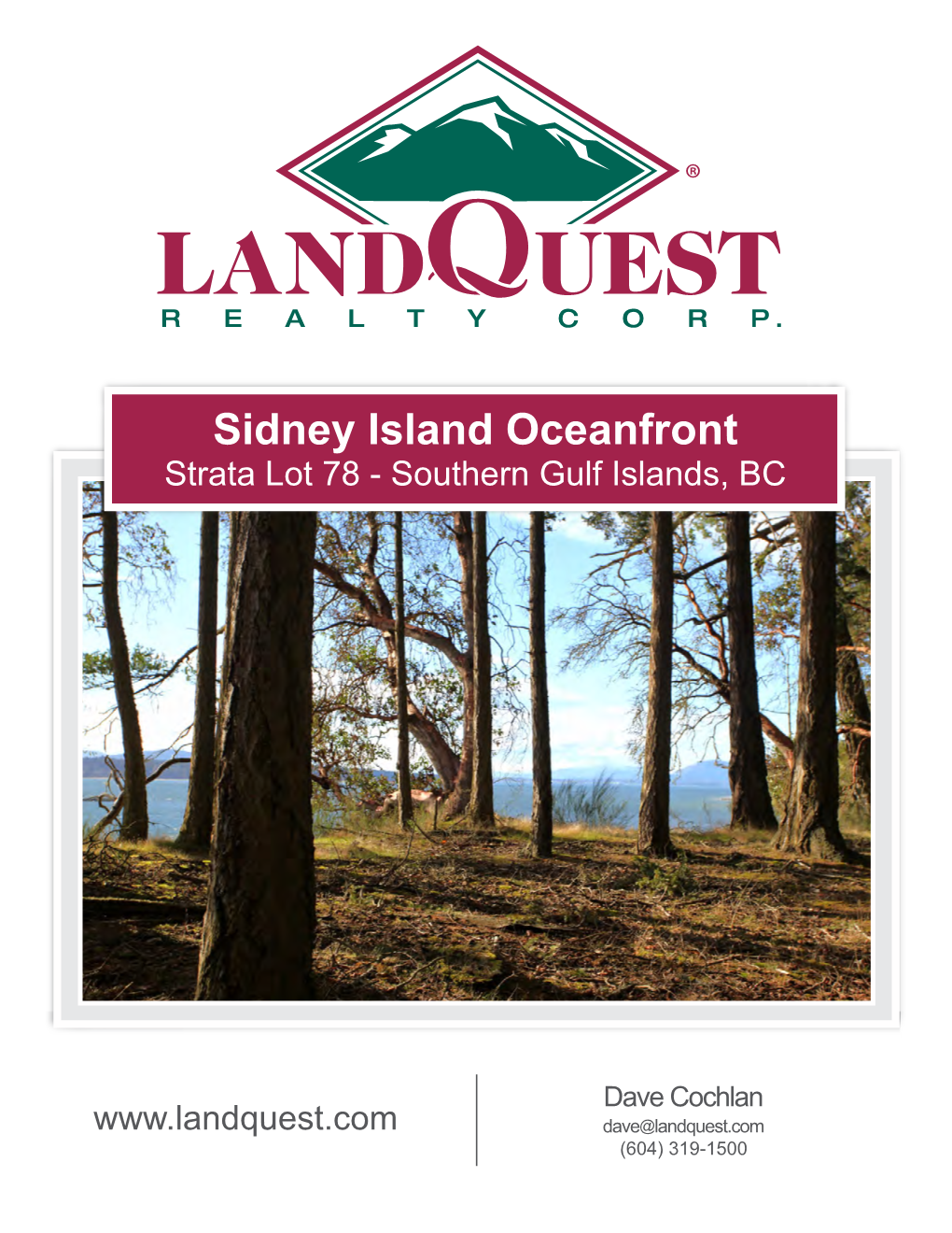 Sidney Island Oceanfront Strata Lot 78 - Southern Gulf Islands, BC