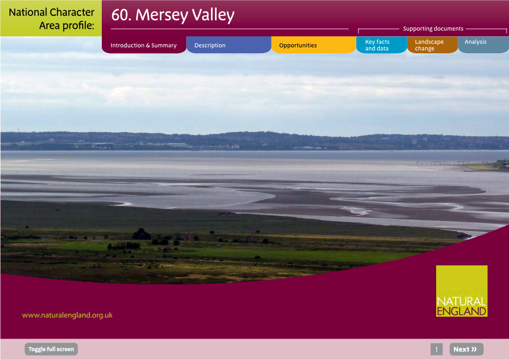60. Mersey Valley Area Profile: Supporting Documents