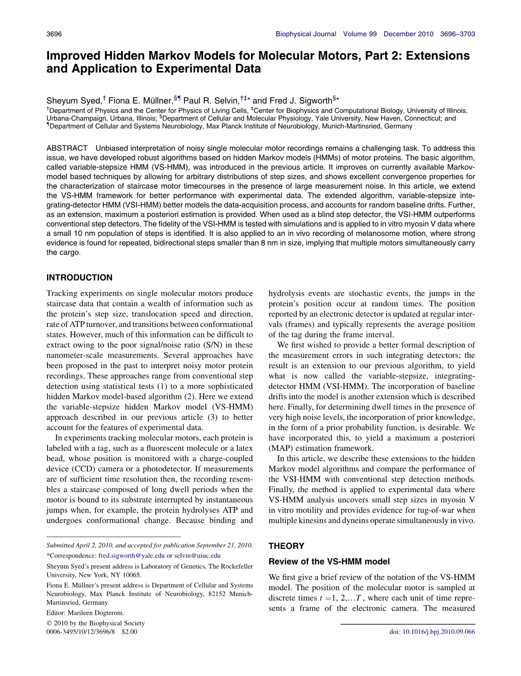 Improved Hidden Markov Models for Molecular Motors, 2: Extensions