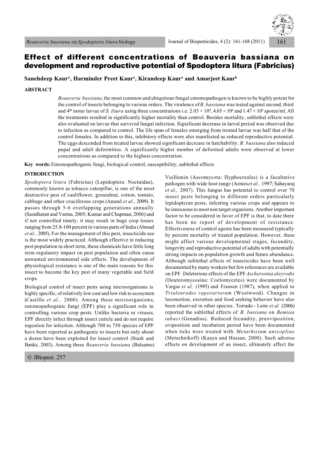 Effect of Different Concentrations Of