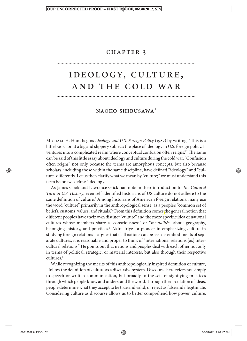 Ideology, Culture, and the Cold War