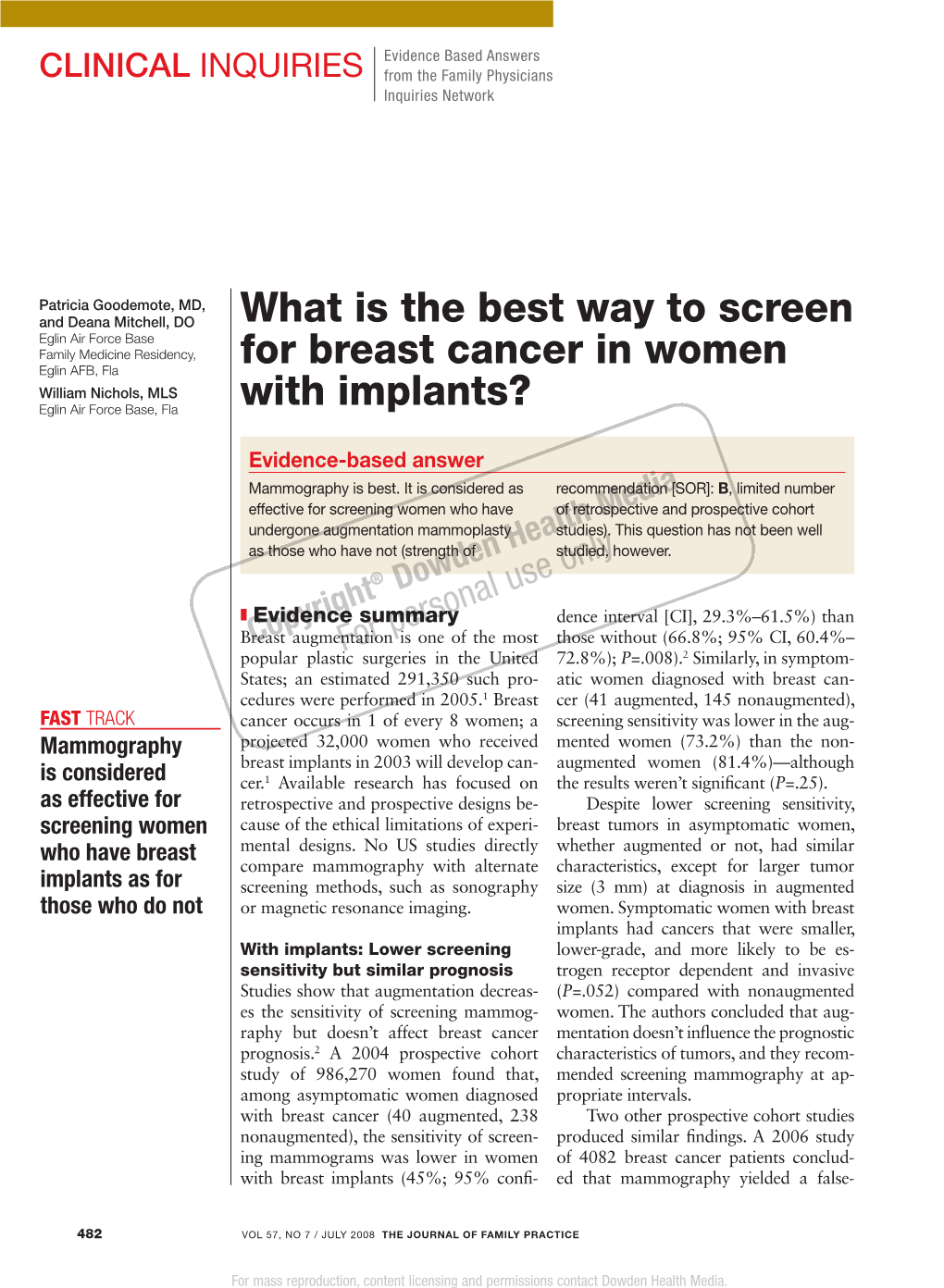 What Is the Best Way to Screen for Breast Cancer in Women