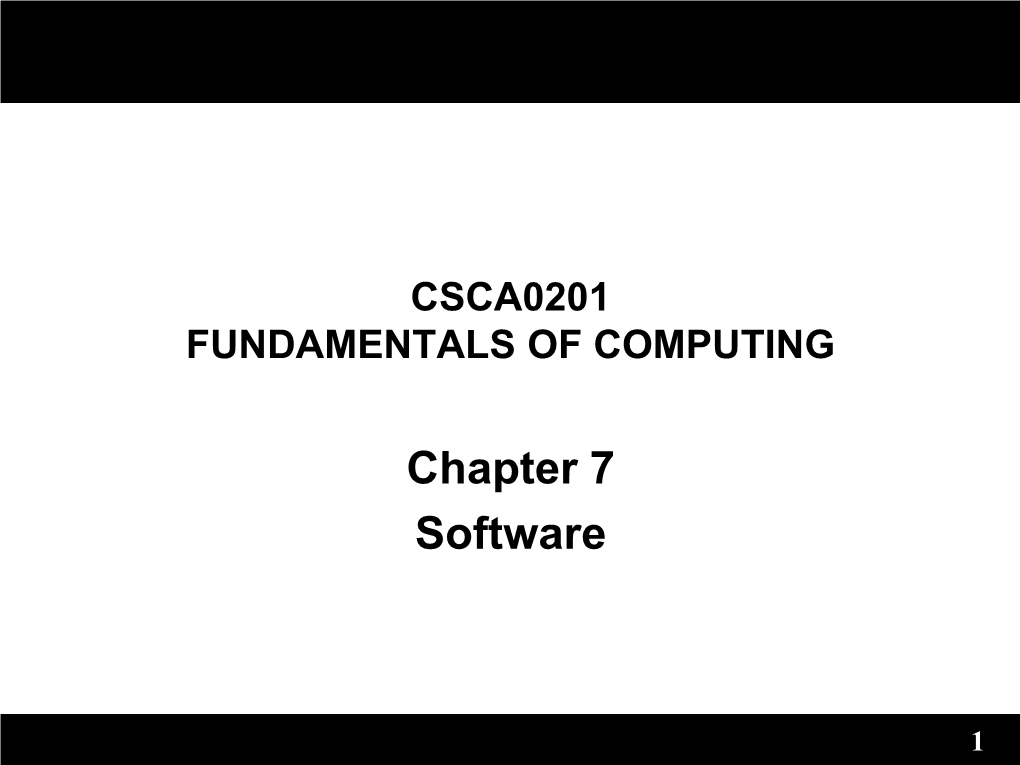 Chapter 7 Software