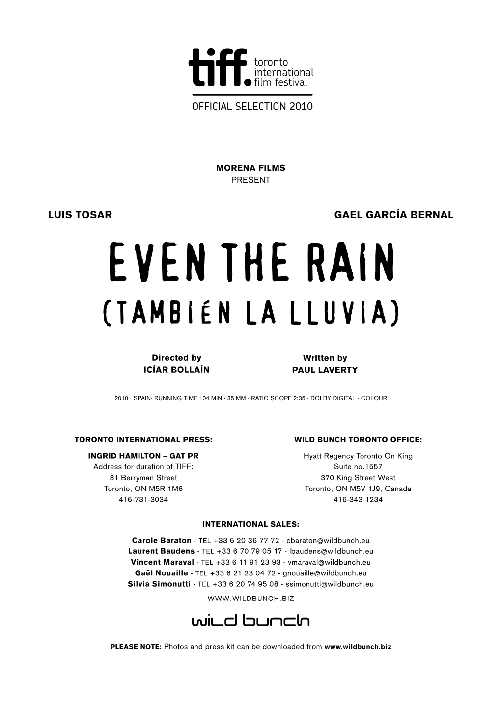 Even the Rain (También La Lluvia)