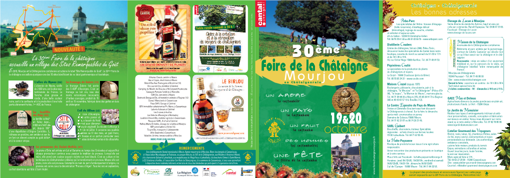 Foire De La Châtaigne 30 E 14, Rue Victor Hugo 15000 Aurillac