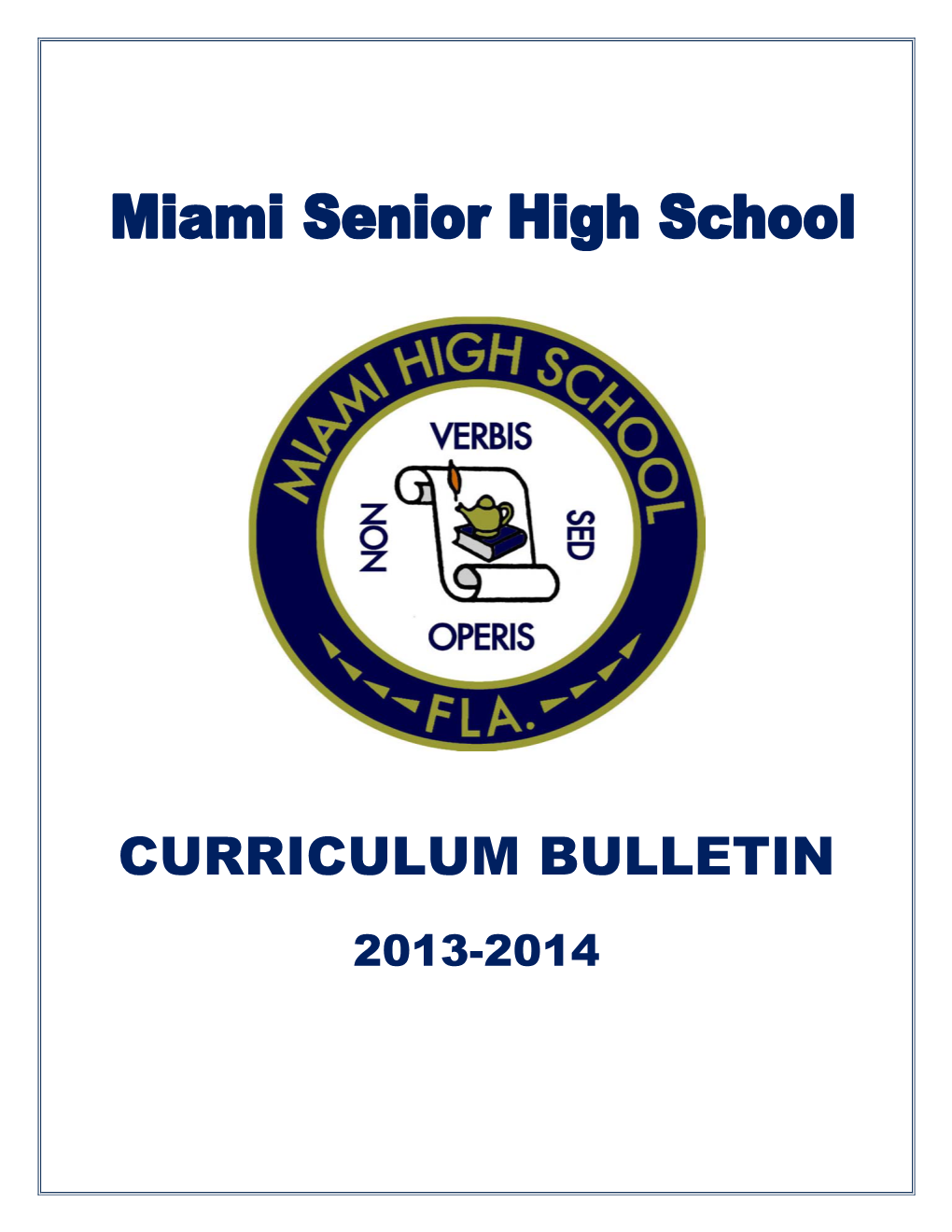 Curriculum Bulletin