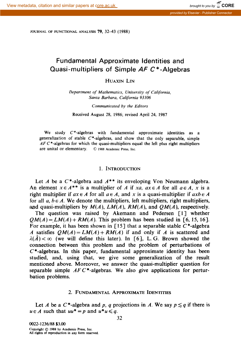 Fundamental Approximate Identities and Quasi-Multipliers of Simple AF C*-Algebras
