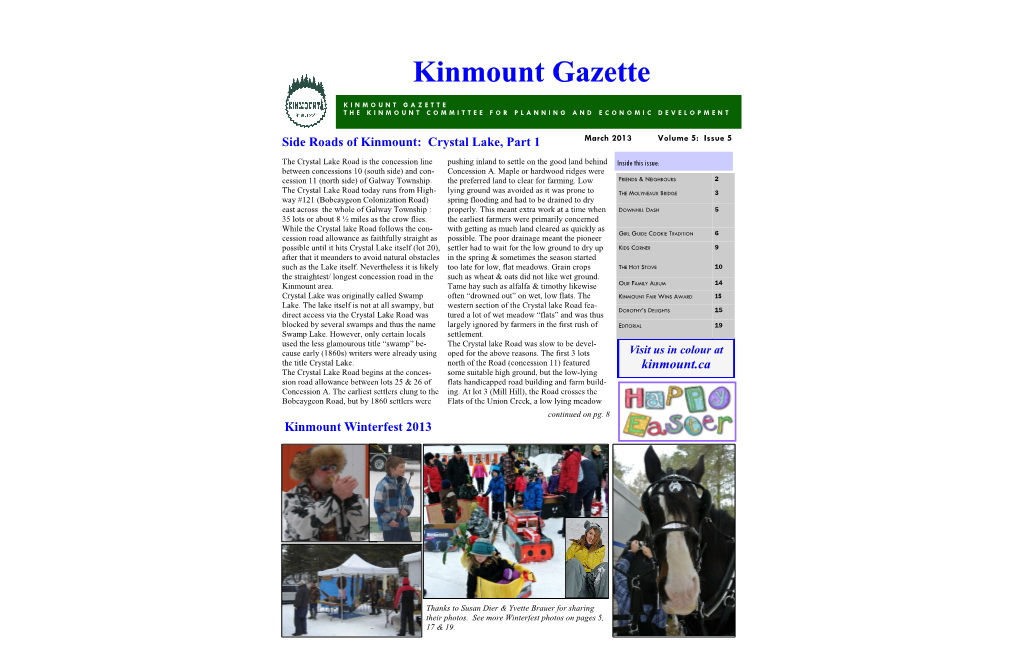 Kinmount Gazette