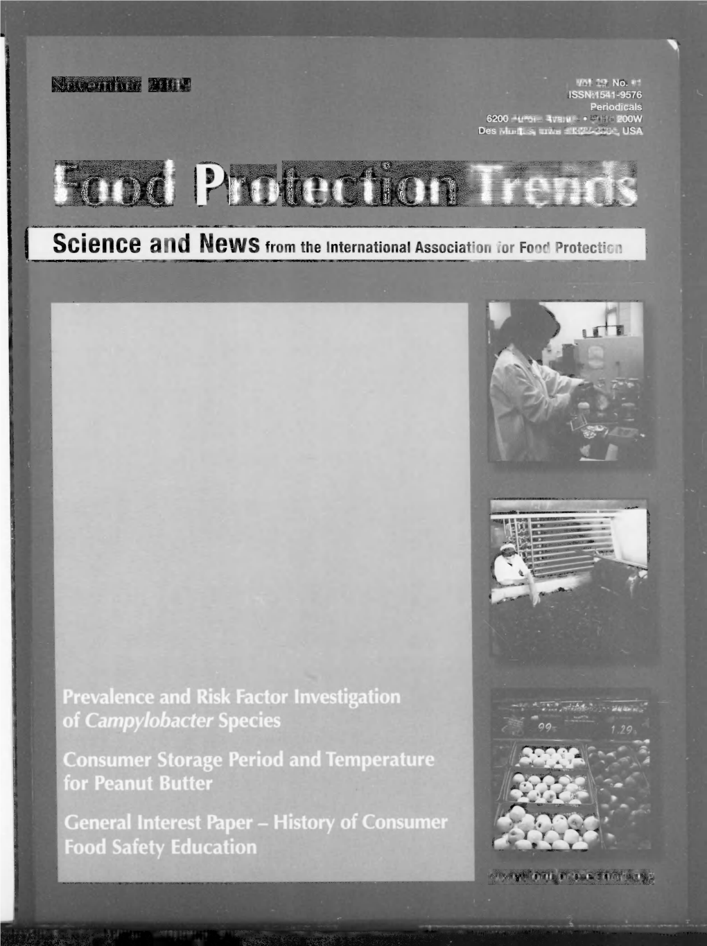 Food Protection Trends 2009-11: Vol 29 Iss 11