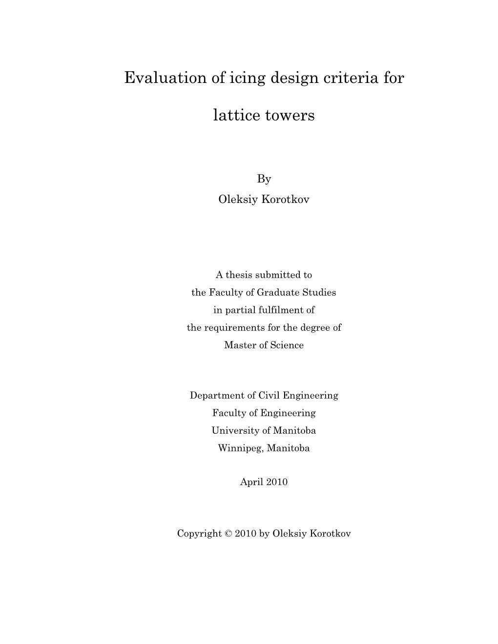 Evaluation of Icing Design Criteria for Lattice Towers