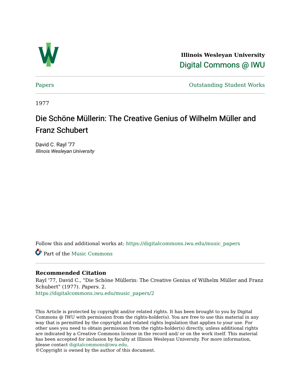 Die Schöne Müllerin: the Creative Genius of Wilhelm Müller and Franz Schubert