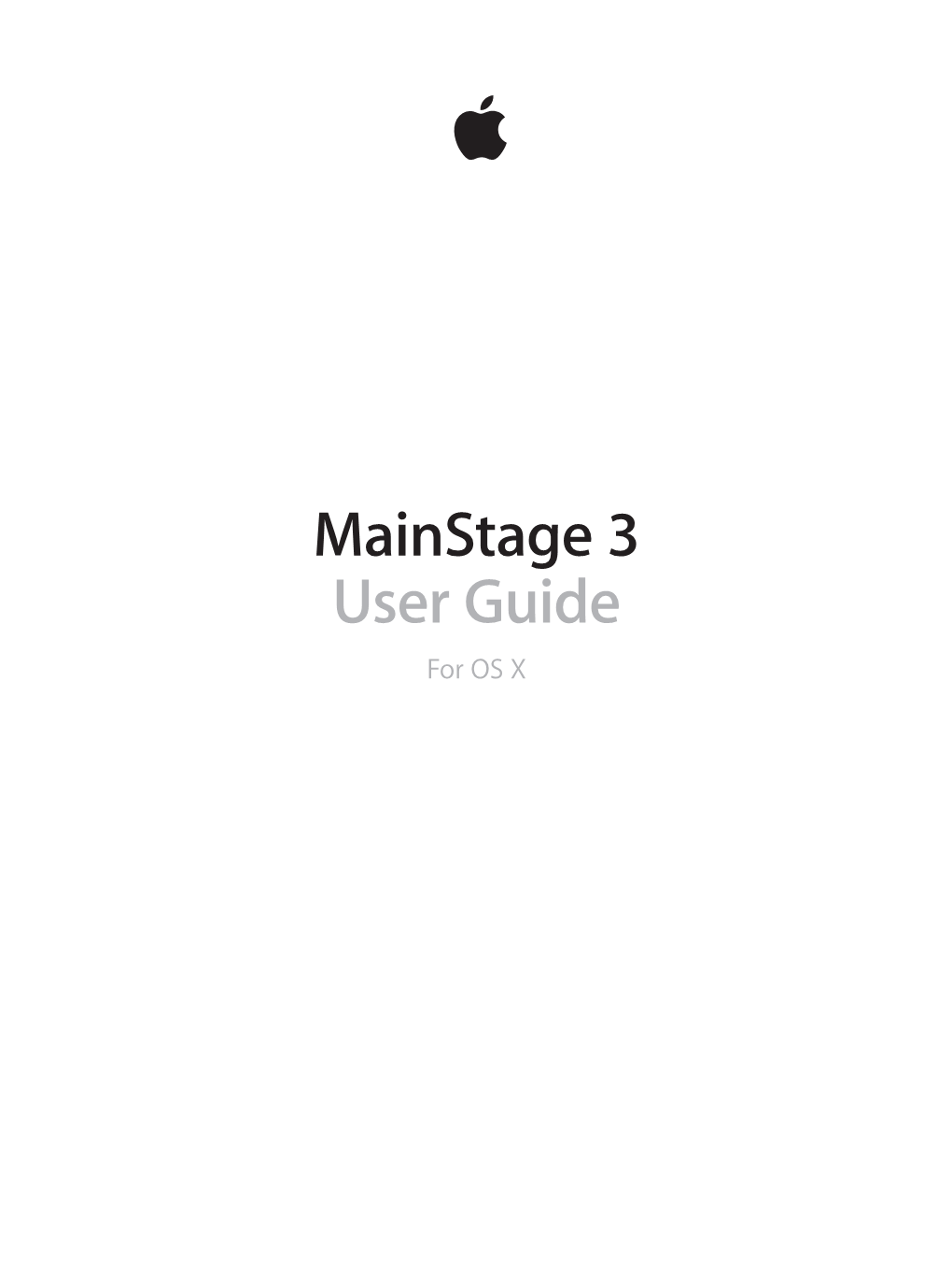 Mainstage 3 User Manual