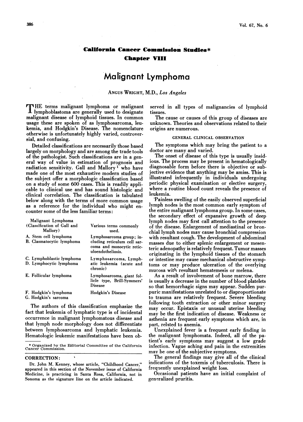 'Malignant Lymphoma