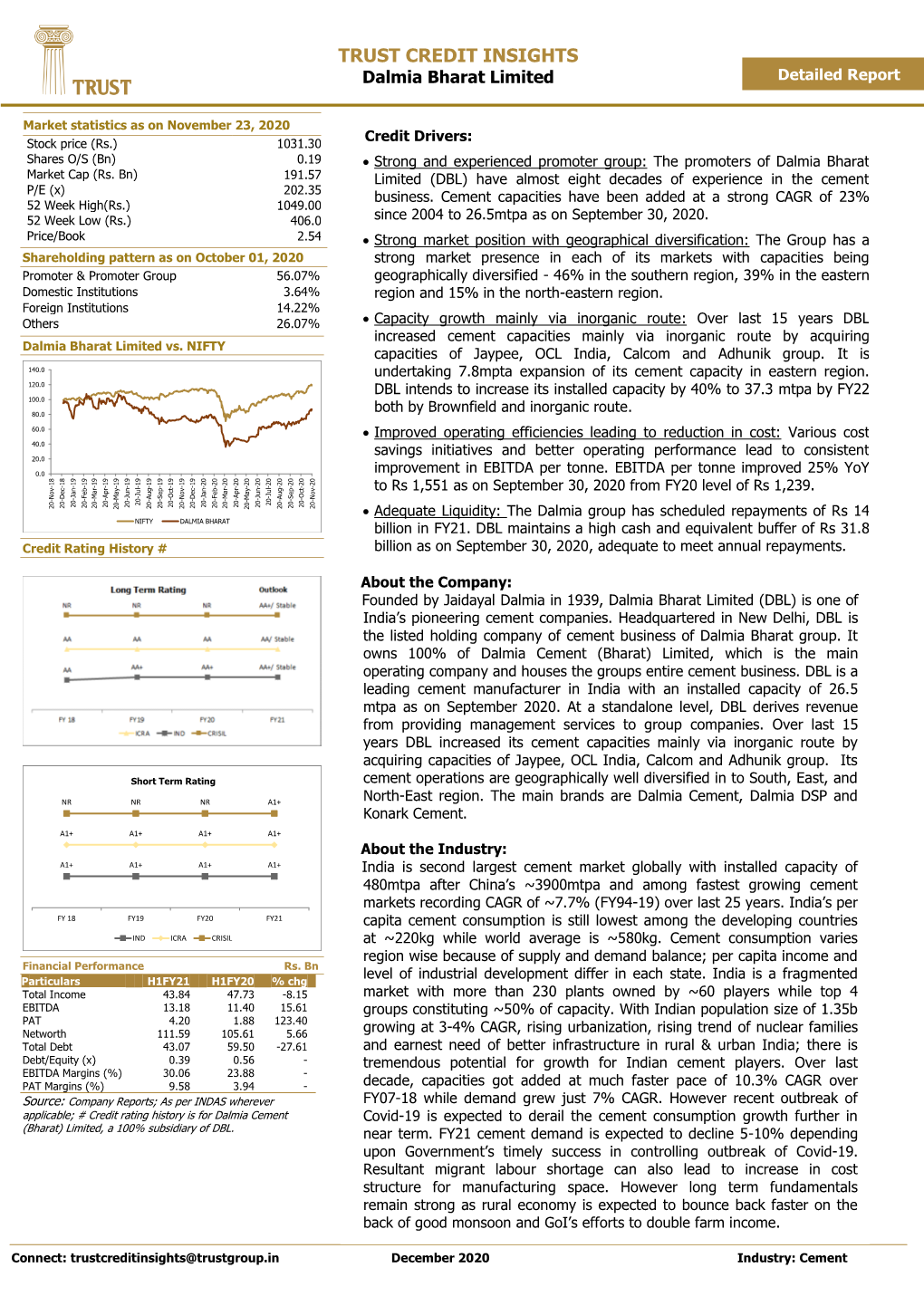 Dalmia Bharat Limited Detailed Report