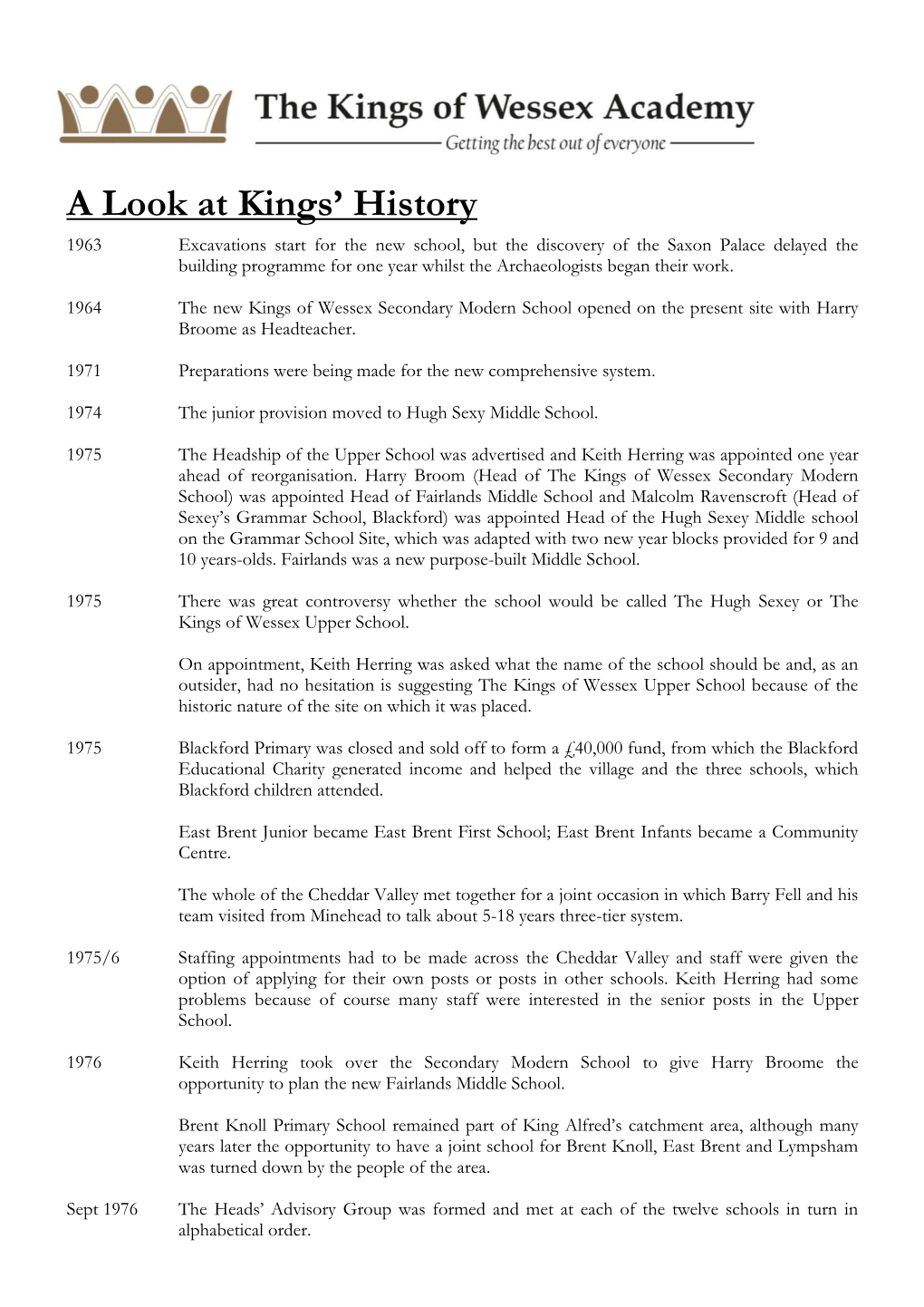 A Look at Kings' History