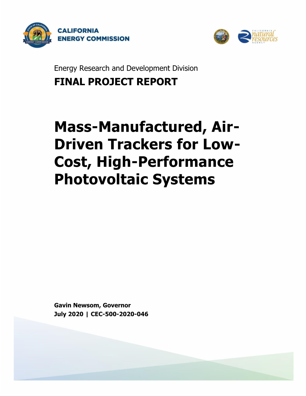 Mass-Manufactured, Air-Driven Trackers for Low-Cost, High-Performance Photovoltaic Systems