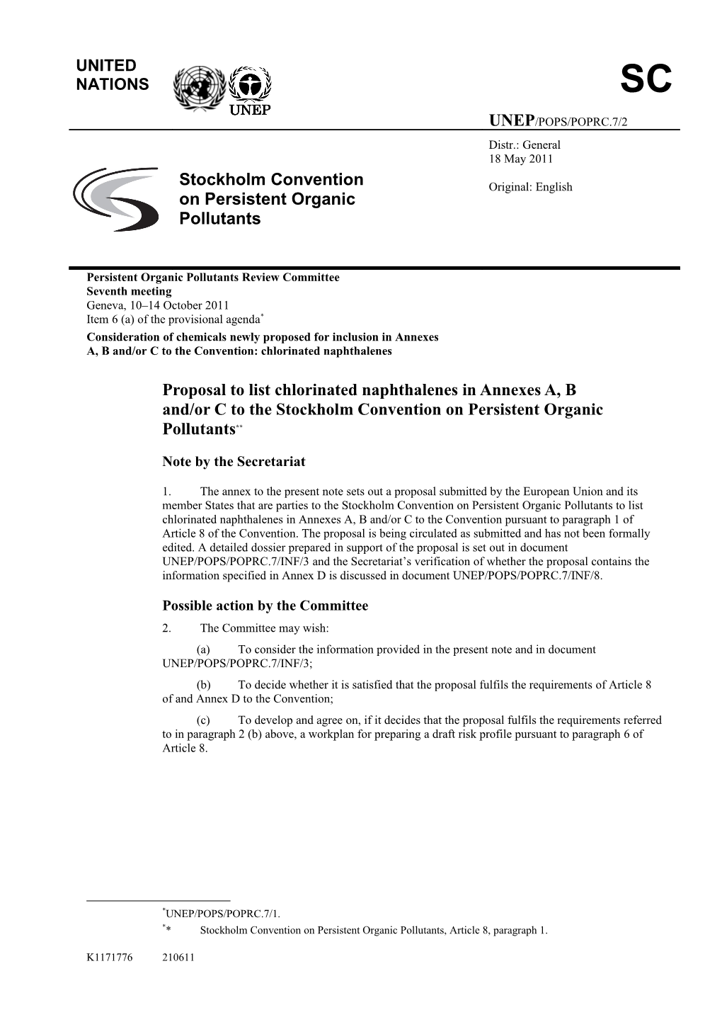 Stockholm Convention on Persistent Organic Pollutants s2