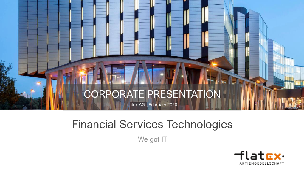 Financial Services Technologies We Got IT Operational Key Figures and Guidance 2019E Operational Key Figures at a Glance (Pre-Acquisition of DEGRIO)