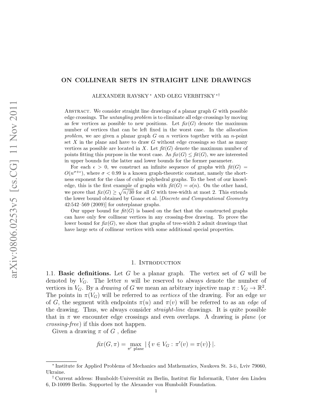 On Collinear Sets in Straight Line Drawings