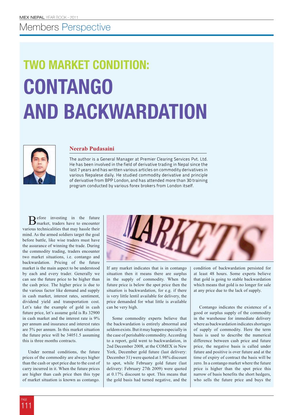 Contango and Backwardation