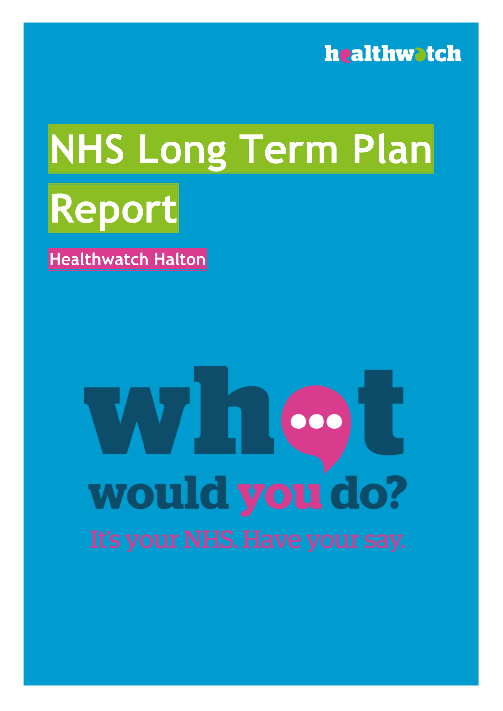 NHS Long Term Plan Report