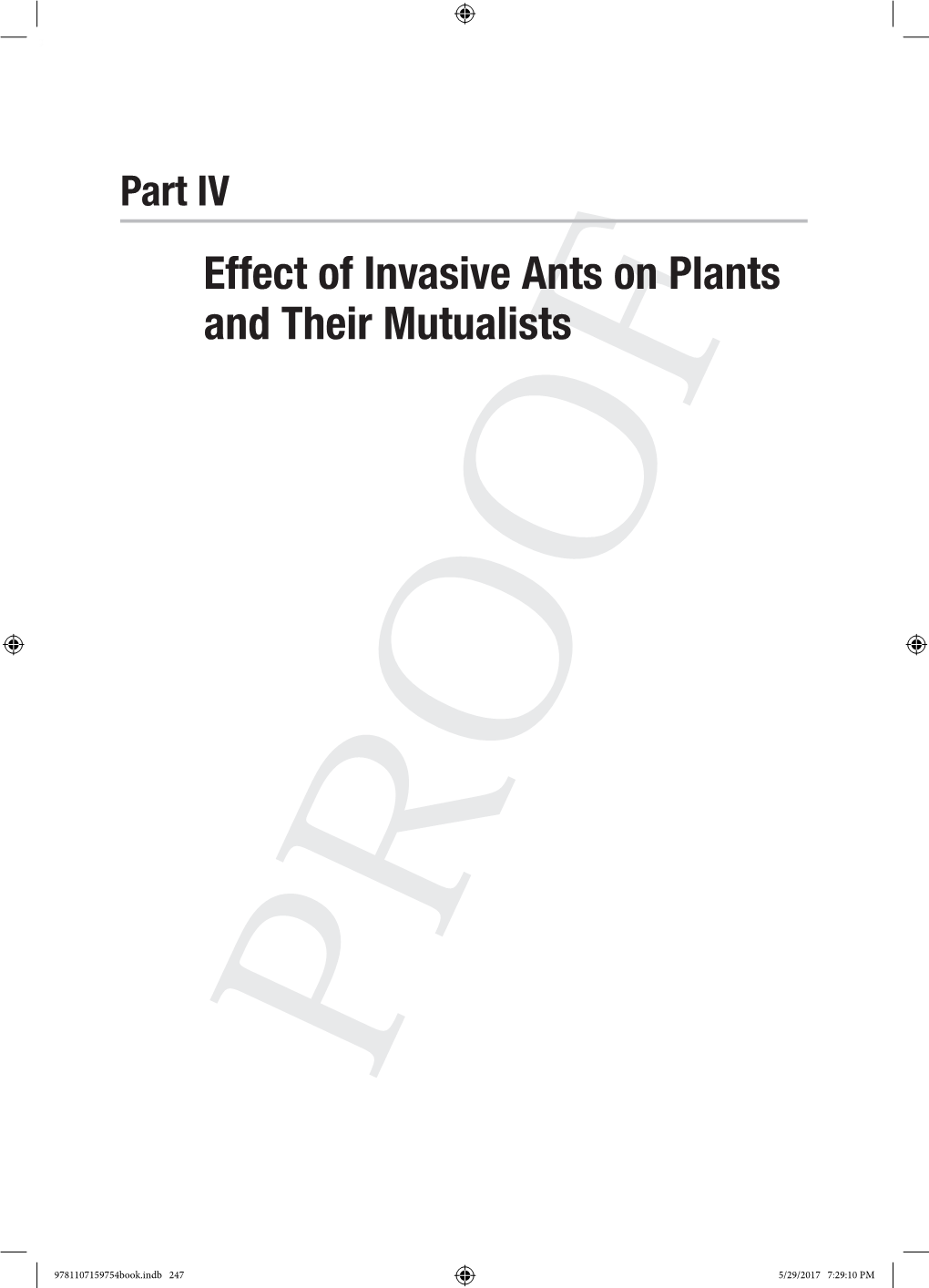 Effect of Invasive Ants on Plants and Their Mutualists