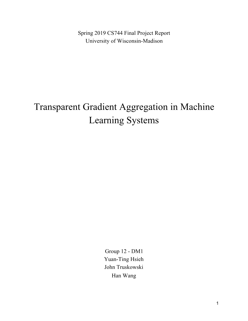 Transparent Gradient Aggregation in Machine Learning Systems