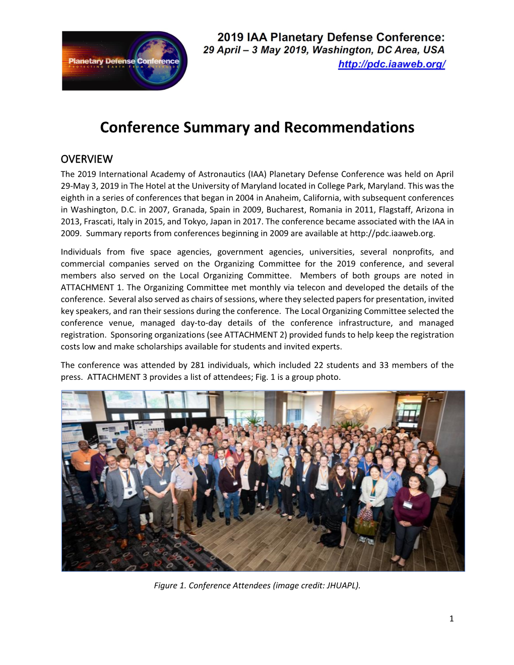 Conference Summary and Recommendations
