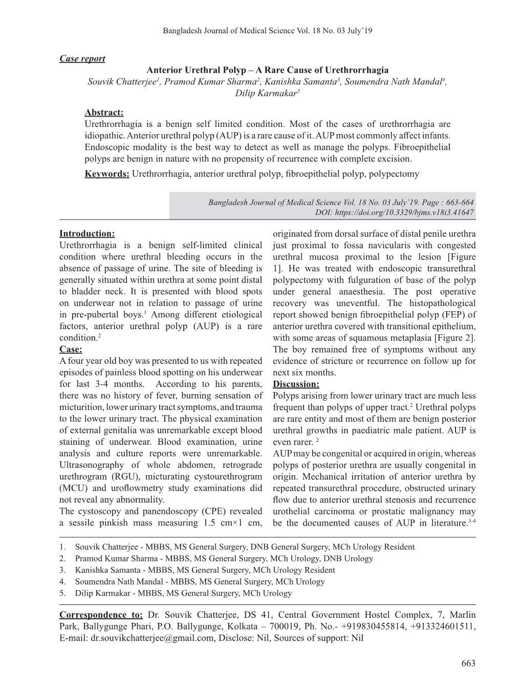 663 Case Report Anterior Urethral Polyp