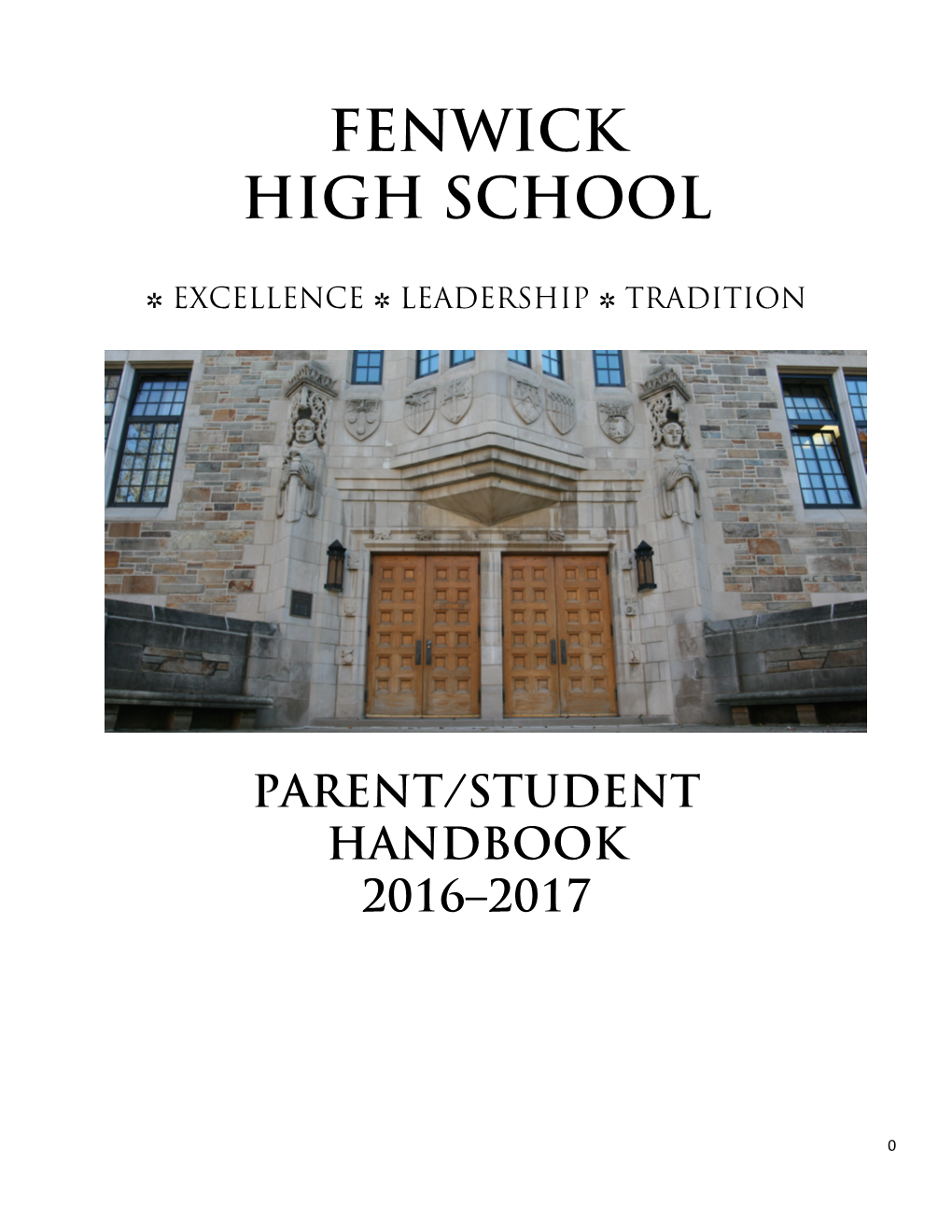 Parent/Student Handbook 2016–2017