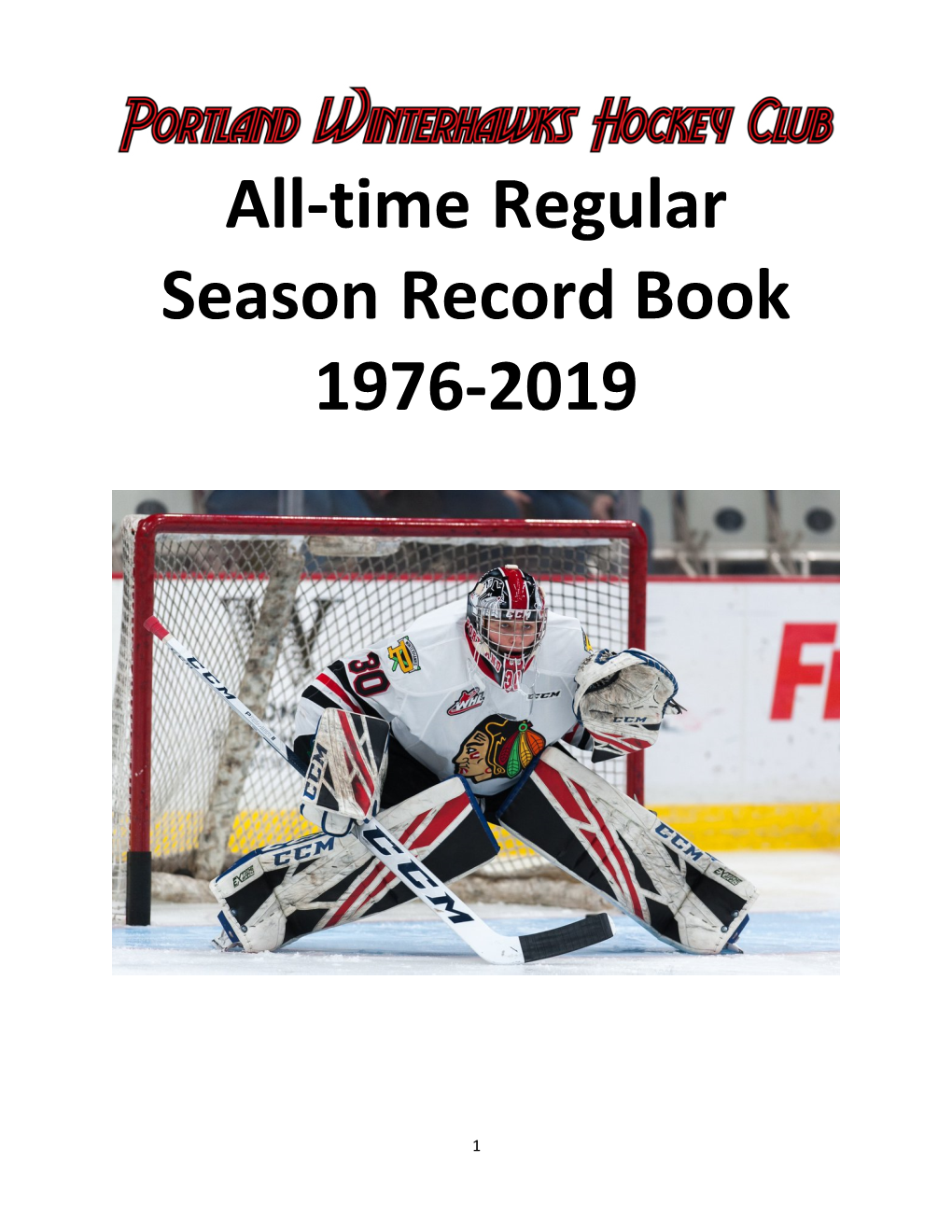 All-Time Regular Season Record Book 1976-2019