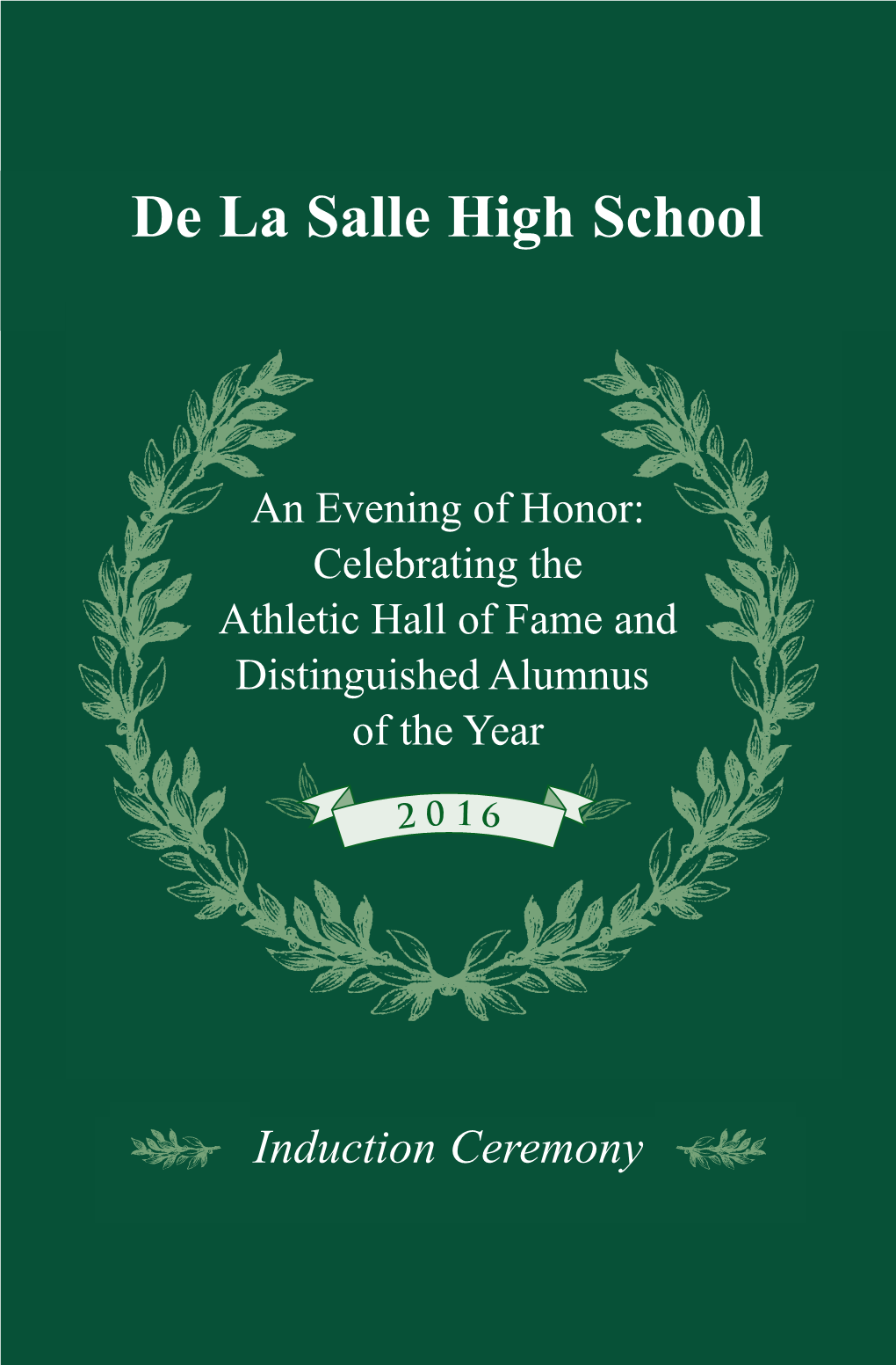2016 Hall of Fame Program