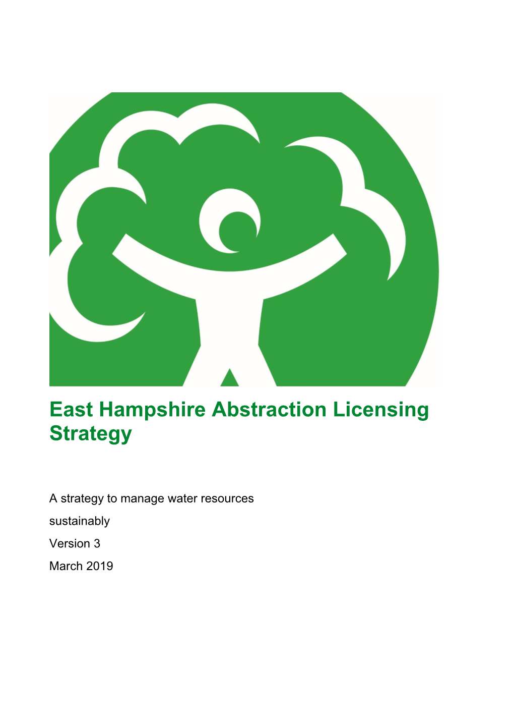 East Hampshire Abstraction Licensing Strategy