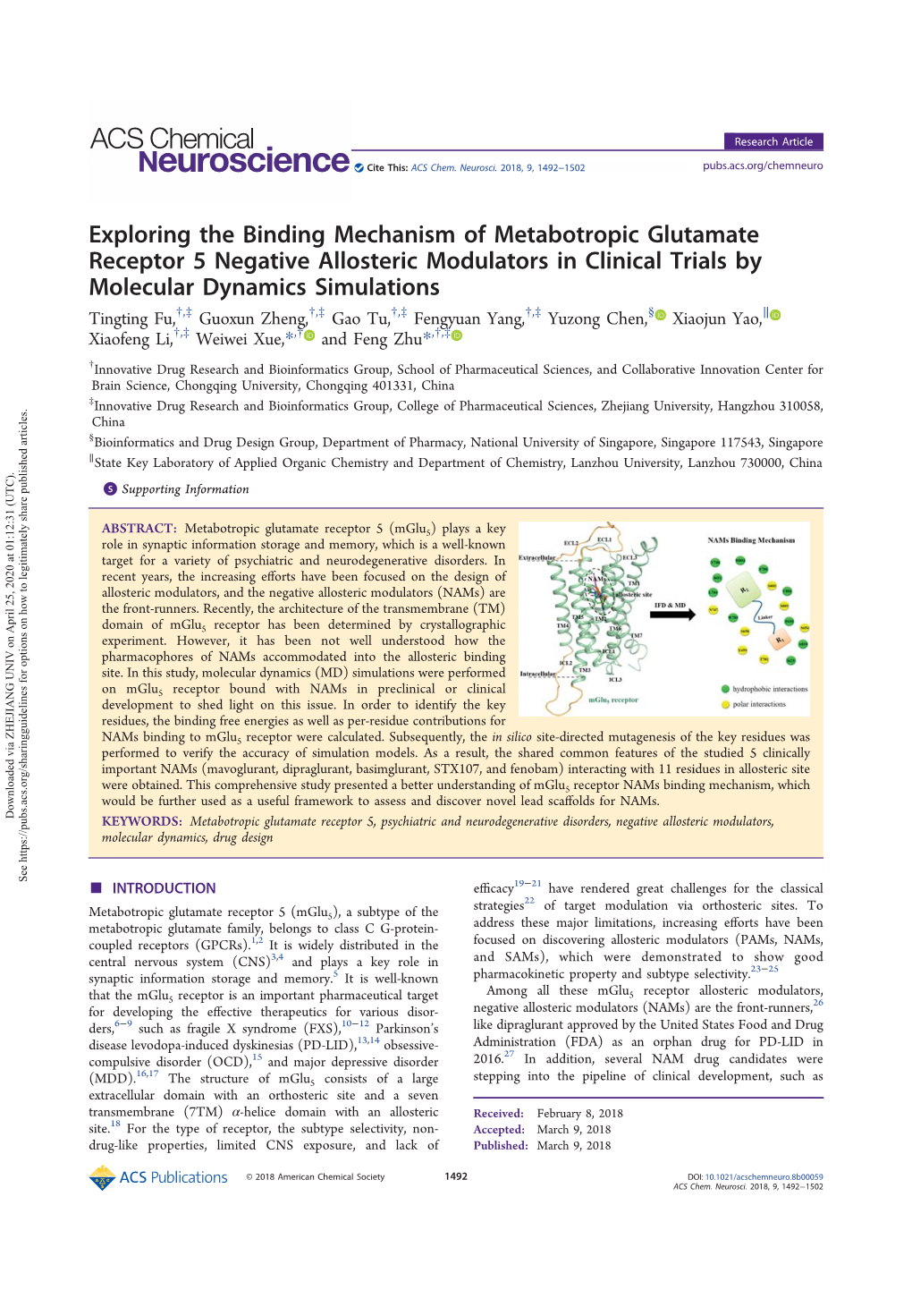 Exploring the Binding Mechanism of Metabotropic Glutamate Receptor 5