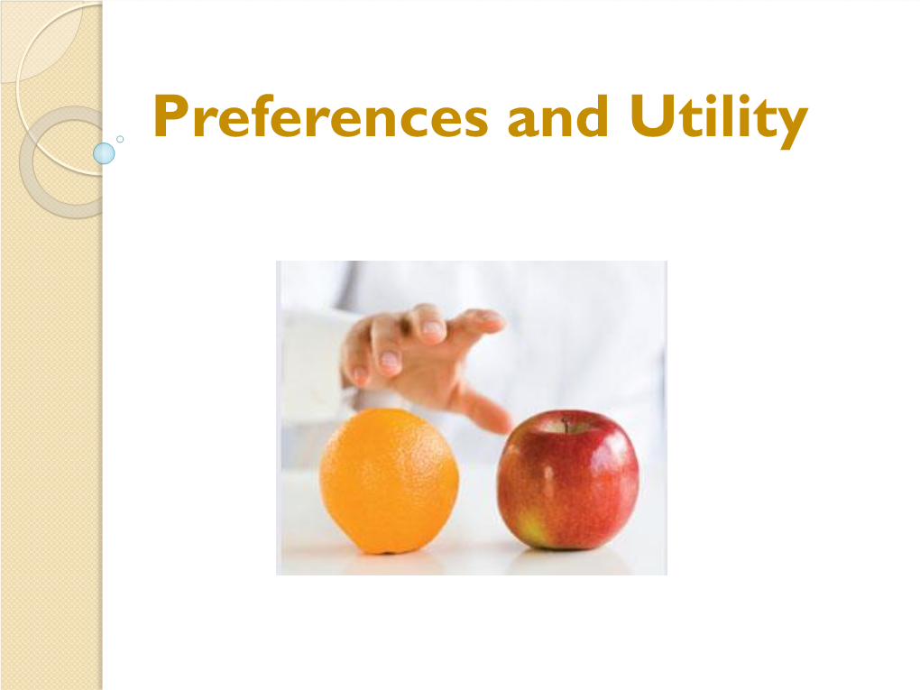 Preference and Utility