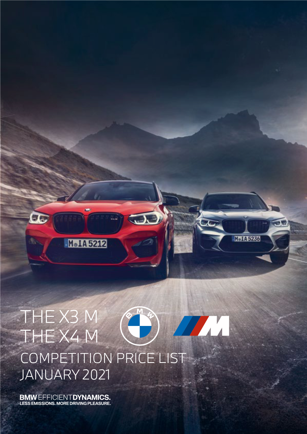 The X3 M the X4 M Competition Price List January 2021 the All-New X3 M Competition and X4 M Competition