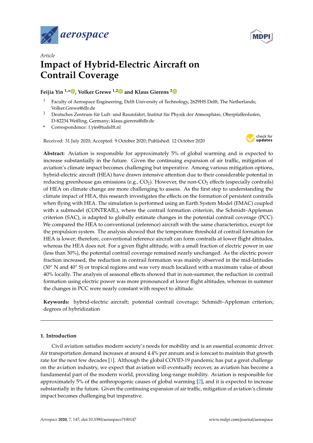 Impact of Hybrid-Electric Aircraft on Contrail Coverage