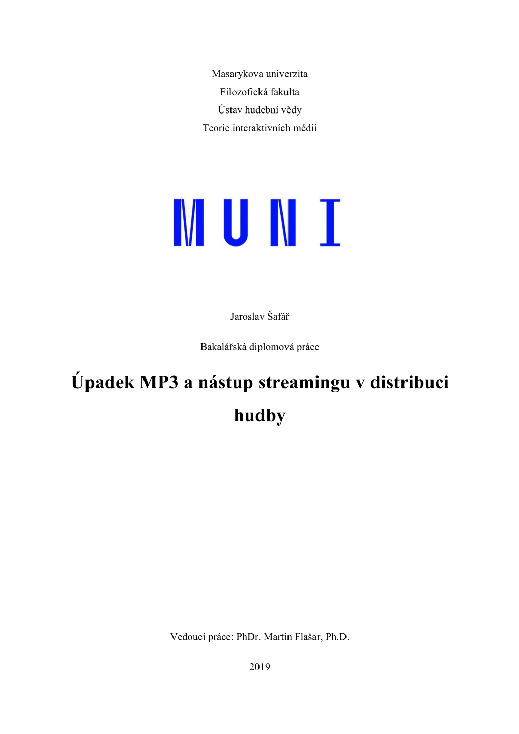 Úpadek MP3 a Nástup Streamingu V Distribuci Hudby